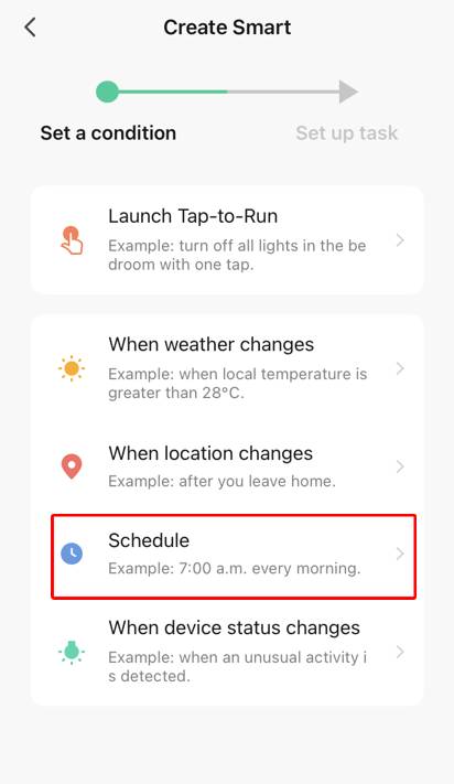 Create Scene screen